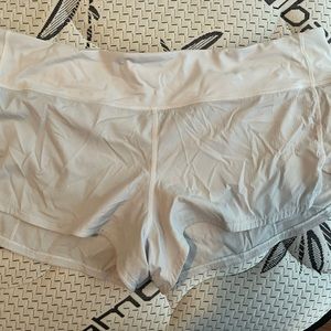 White Lululemon shorts